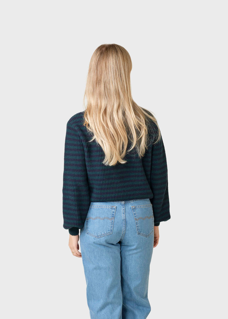 Klitmøller Collective ApS Gunilla knit Knitted sweaters Moss green/navy