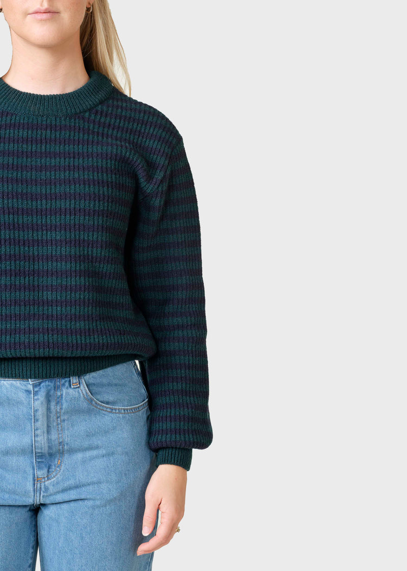 Klitmøller Collective ApS Gunilla knit Knitted sweaters Moss green/navy