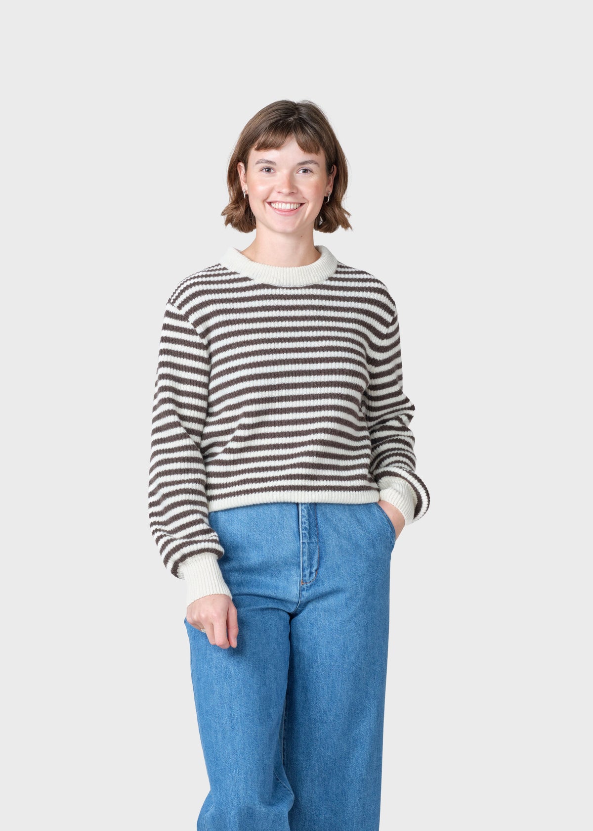 Klitmøller Collective ApS Gunilla knit Knitted sweaters Taupe/cream