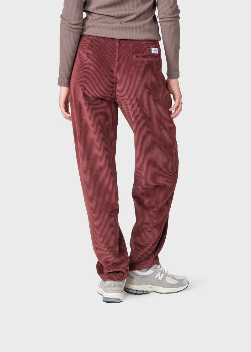Klitmøller Collective ApS Gwen jumbo corduroy pant Pants Burgundy