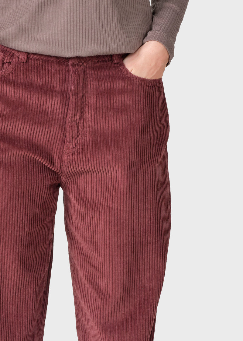 Klitmøller Collective ApS Gwen jumbo corduroy pant Pants Burgundy