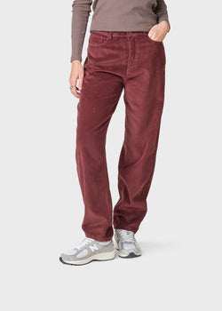 Klitmøller Collective ApS Gwen jumbo corduroy pant Pants Burgundy