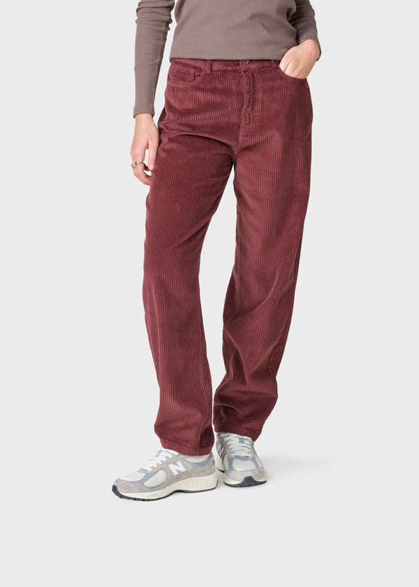 Klitmøller Collective ApS Gwen jumbo corduroy pant Pants Burgundy