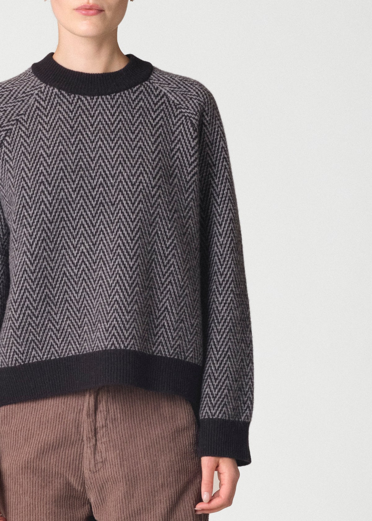 Klitmøller Collective ApS Hanne knit Knitted sweaters Light grey/black