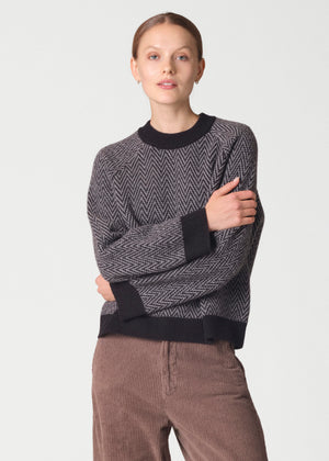 Klitmøller Collective ApS Hanne knit Knitted sweaters Light grey/black