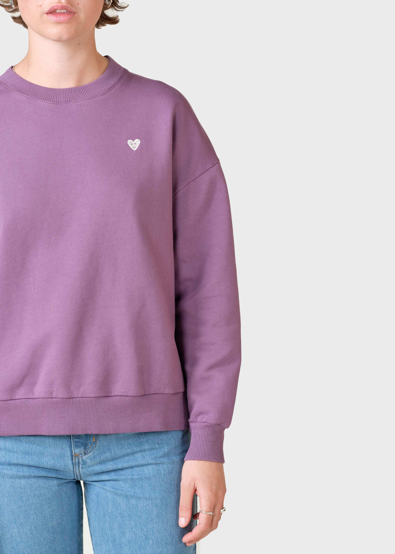 Klitmøller Collective ApS Heart sweatshirt Sweatshirts Dark berry