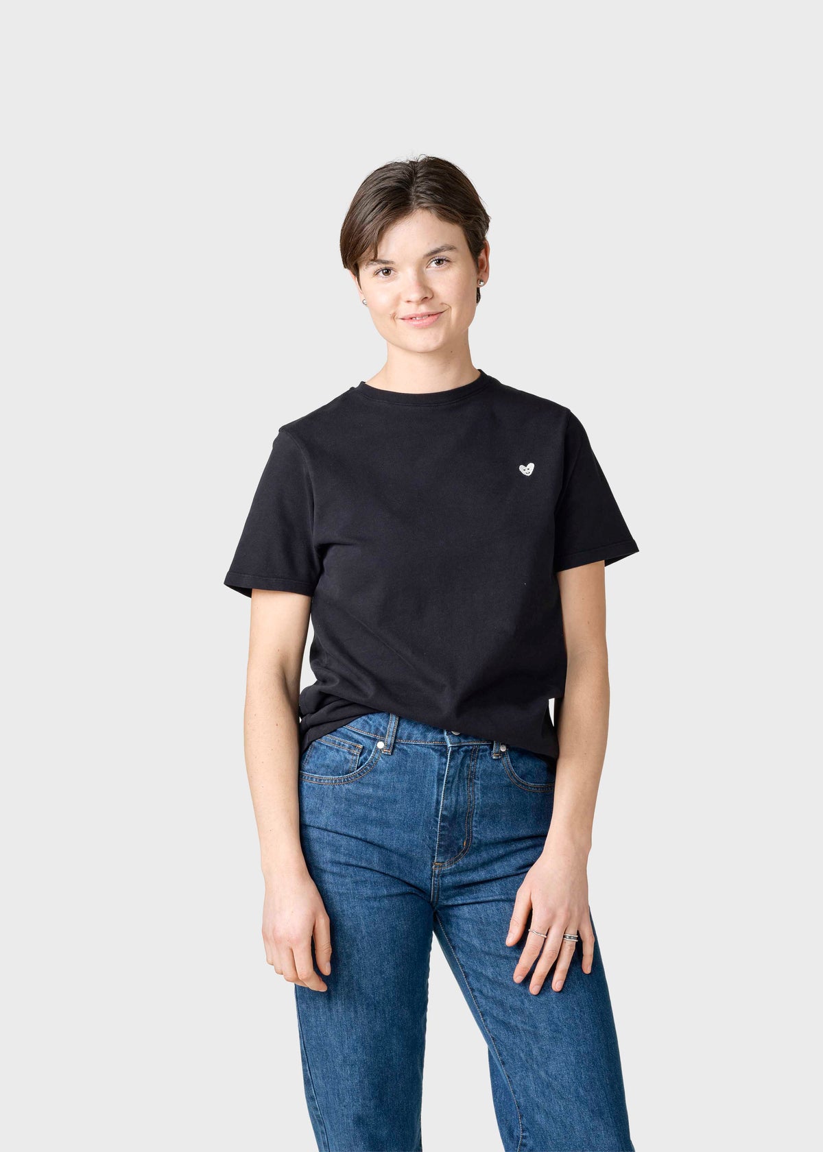 Klitmøller Collective ApS Heart tee  T-Shirts Black