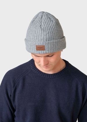 Klitmøller Collective ApS Heavy rib beanie Beanies Light grey