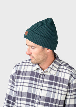 Klitmøller Collective ApS Heavy rib beanie Beanies Moss Green