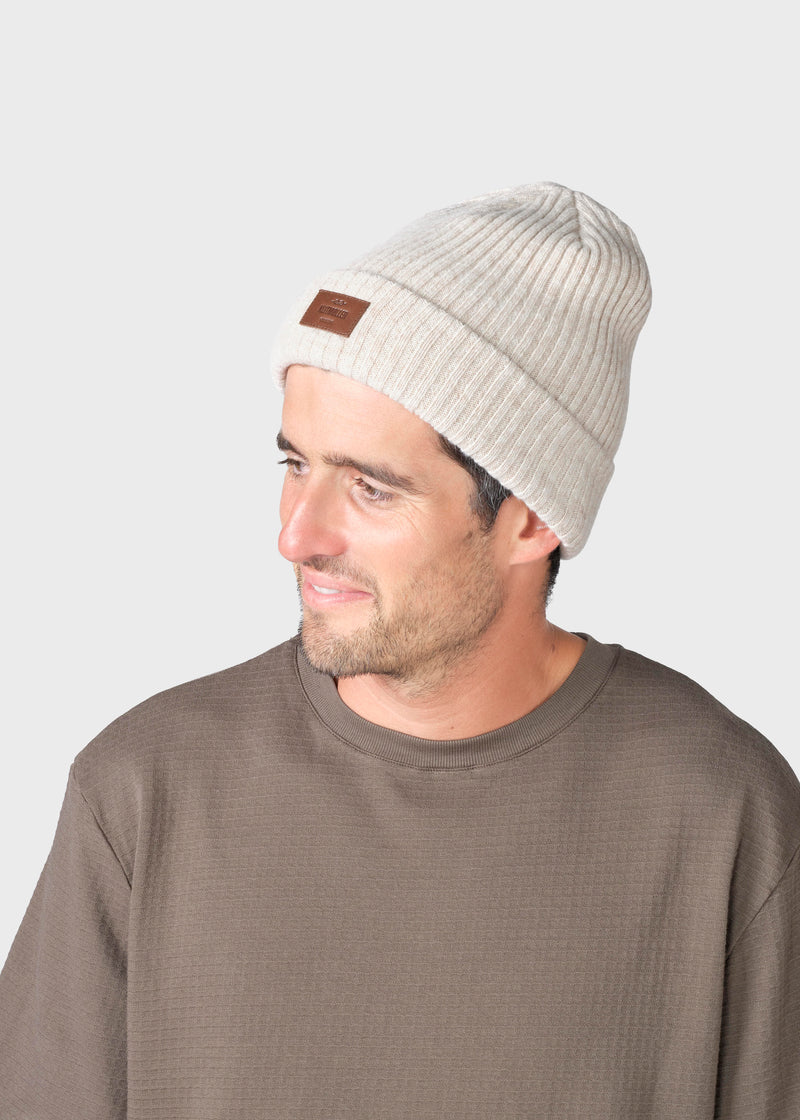 Klitmøller Collective ApS Heavy rib beanie Beanies Pastel sand