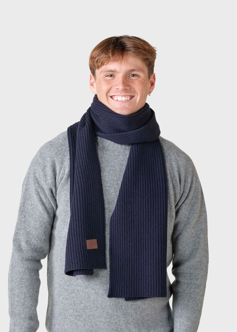 Klitmøller Collective ApS Heavy rib scarf Scarfs Navy