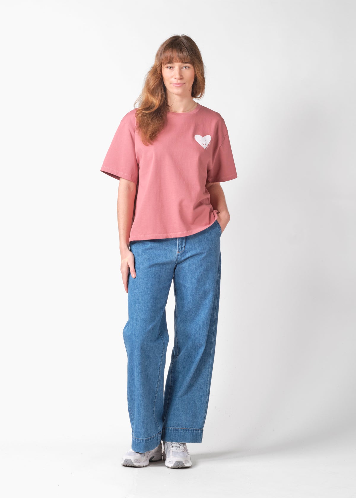 Klitmøller Collective ApS Holly tee OCS T-Shirts Faded rose/cream