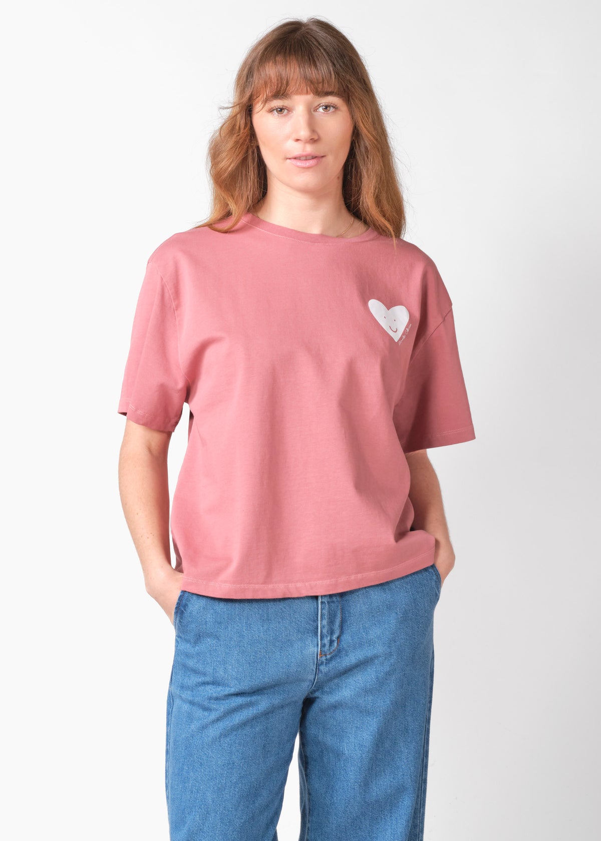 Klitmøller Collective ApS Holly tee OCS T-Shirts Faded rose/cream