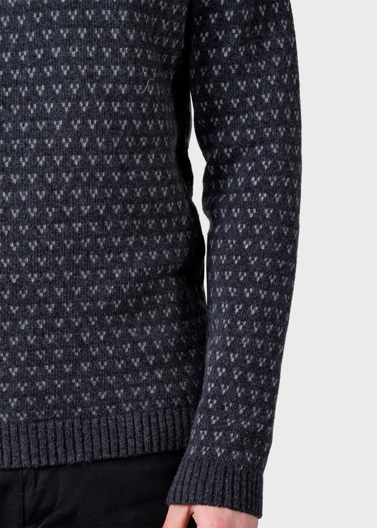Klitmøller Collective ApS Hugo knit Knitted sweaters Anthracite/light grey
