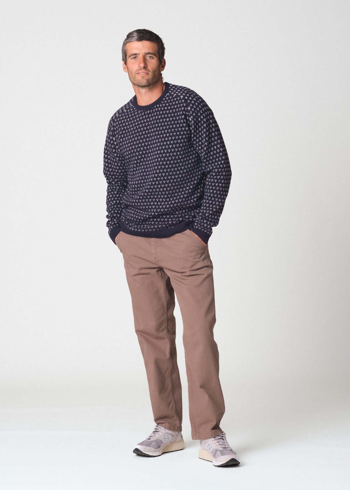 Klitmøller Collective ApS Hugo knit Knitted sweaters Navy/cream