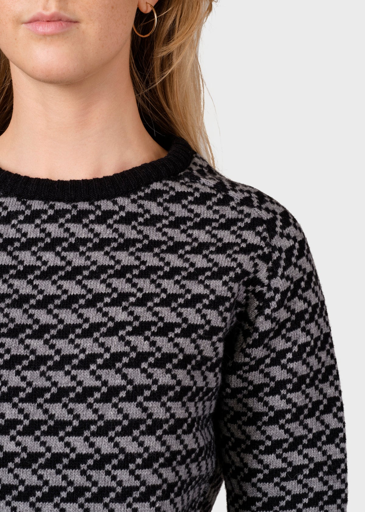 Klitmøller Collective ApS Ida knit Knitted sweaters Black/light grey