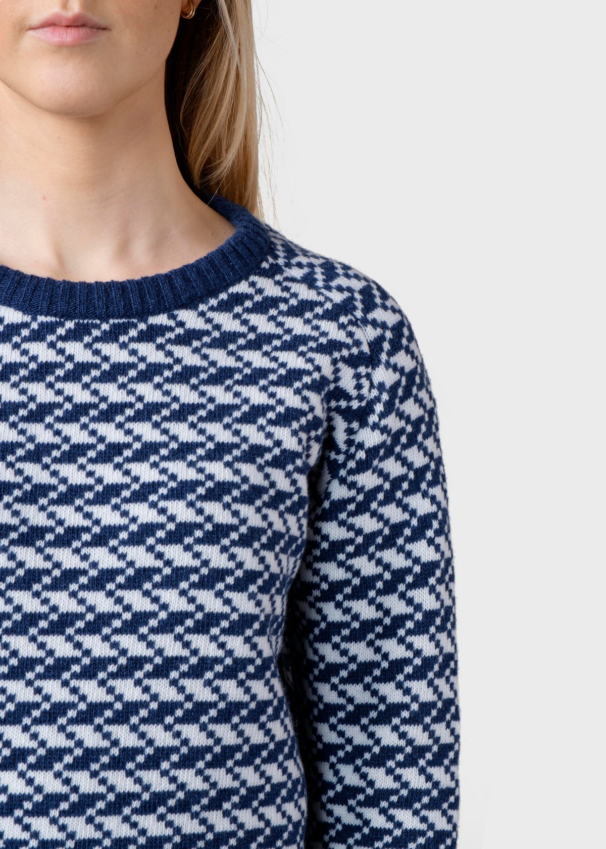 Klitmøller Collective ApS Ida knit Knitted sweaters Deep blue/cream