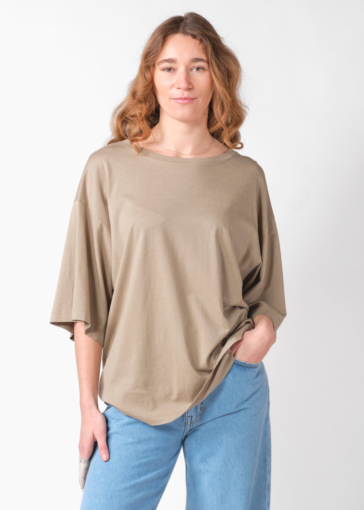 Klitmøller Collective ApS Inga Tee OCS T-Shirts Cashew