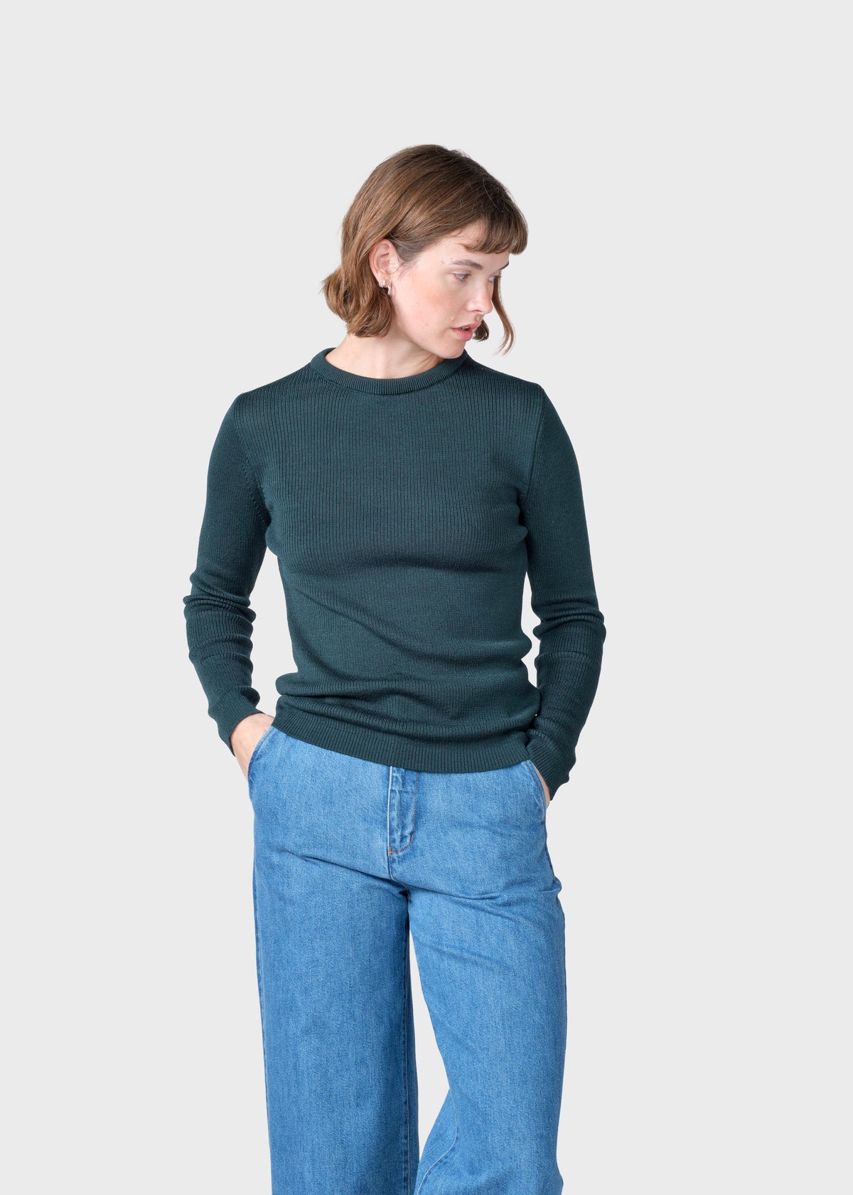 Klitmøller Collective ApS Ingrid knit Knitted sweaters Moss Green