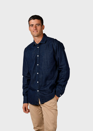 Klitmøller Collective ApS Jakob shirt Shirts Dark blue stonewash