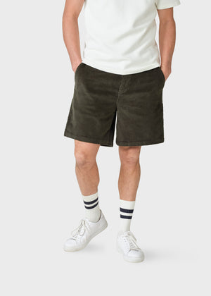 Klitmøller Collective ApS Jarvis cord shorts Walkshorts Olive