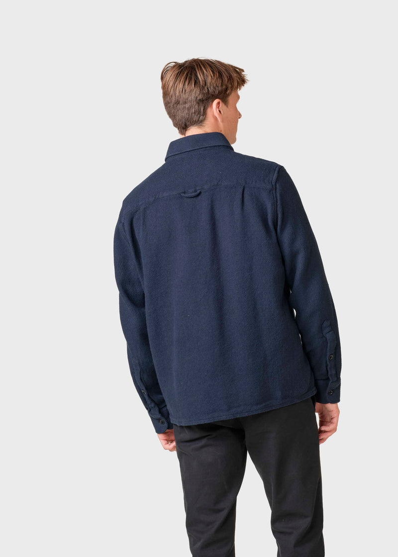 Klitmøller Collective ApS Jeremy solid overshirt Jackets Navy