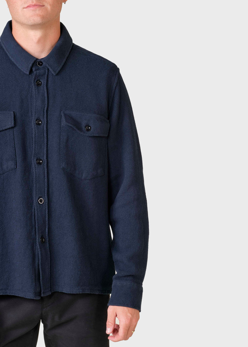 Klitmøller Collective ApS Jeremy solid overshirt Jackets Navy