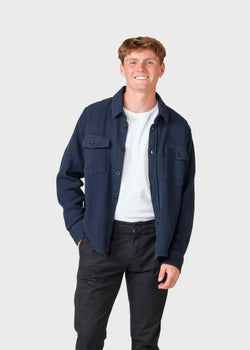 Klitmøller Collective ApS Jeremy solid overshirt Jackets Navy