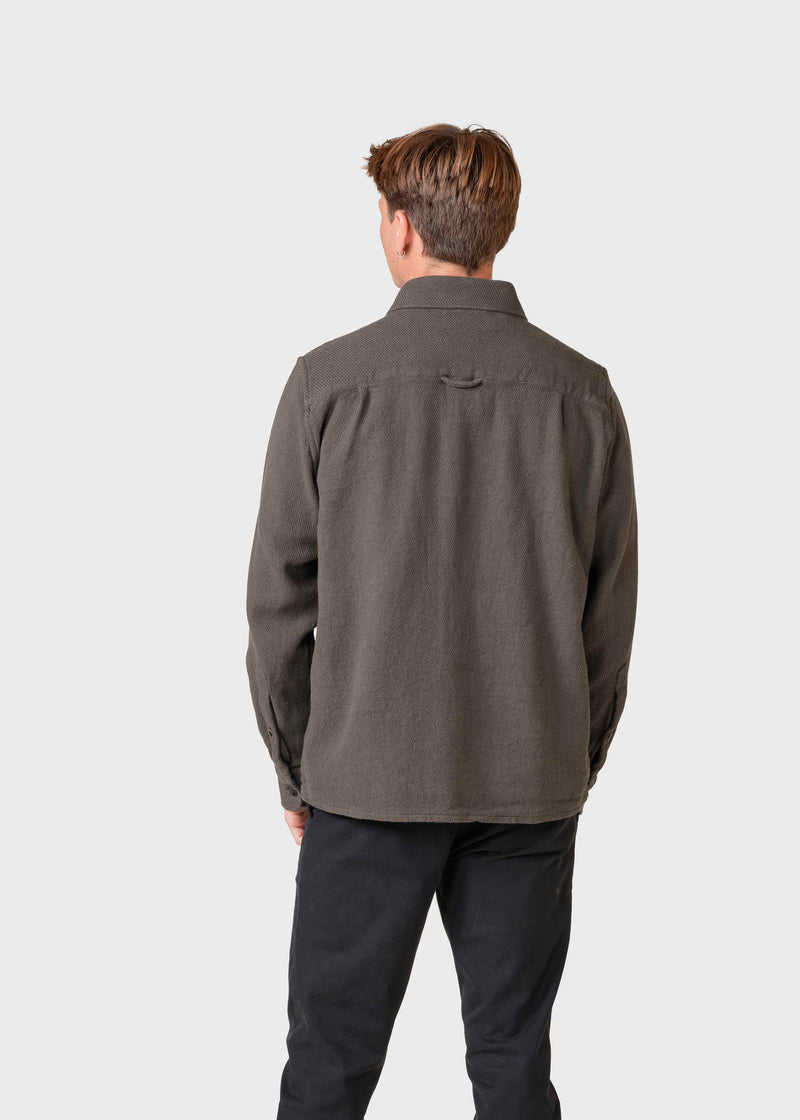 Klitmøller Collective ApS Jeremy solid overshirt Jackets Olive