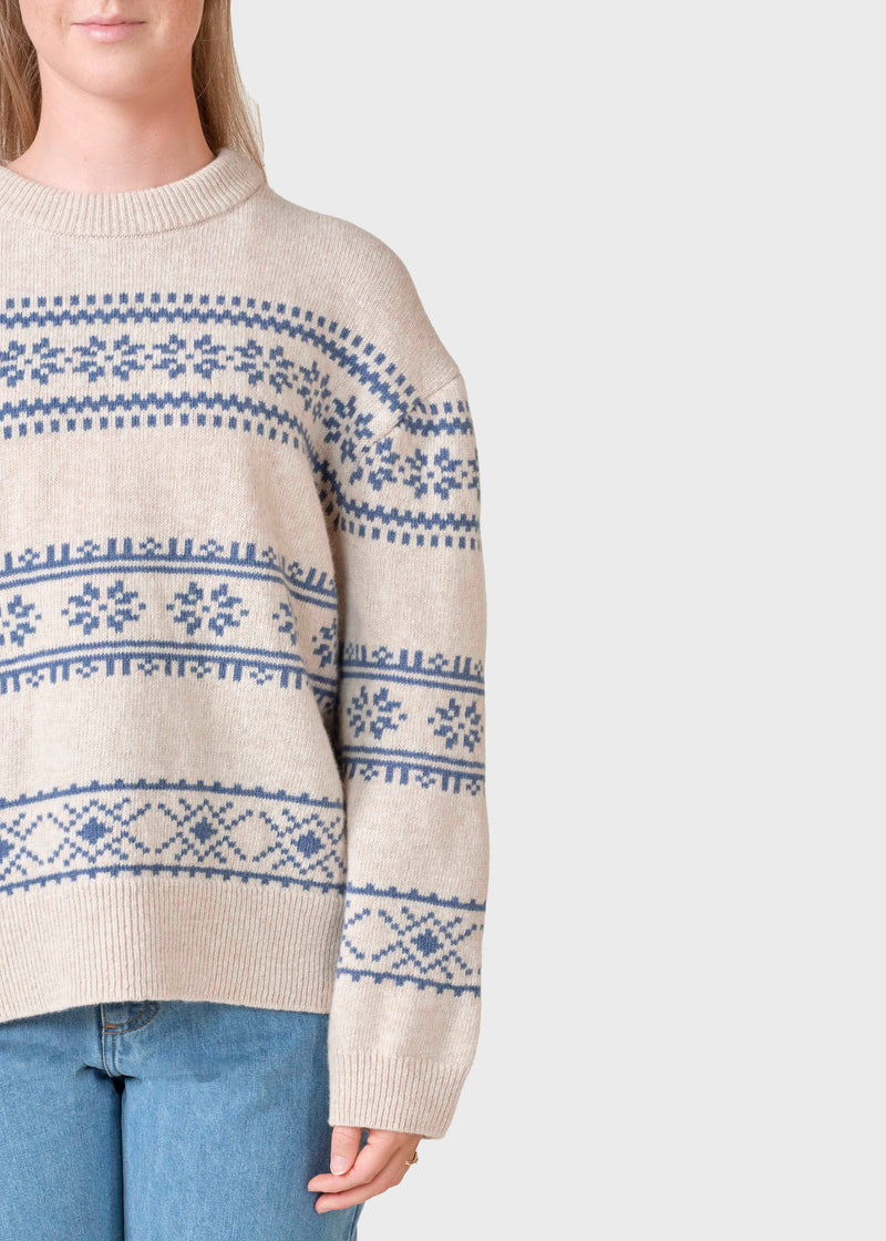 Klitmøller Collective ApS Jette knit  Knitted sweaters Pastel sand/ocean