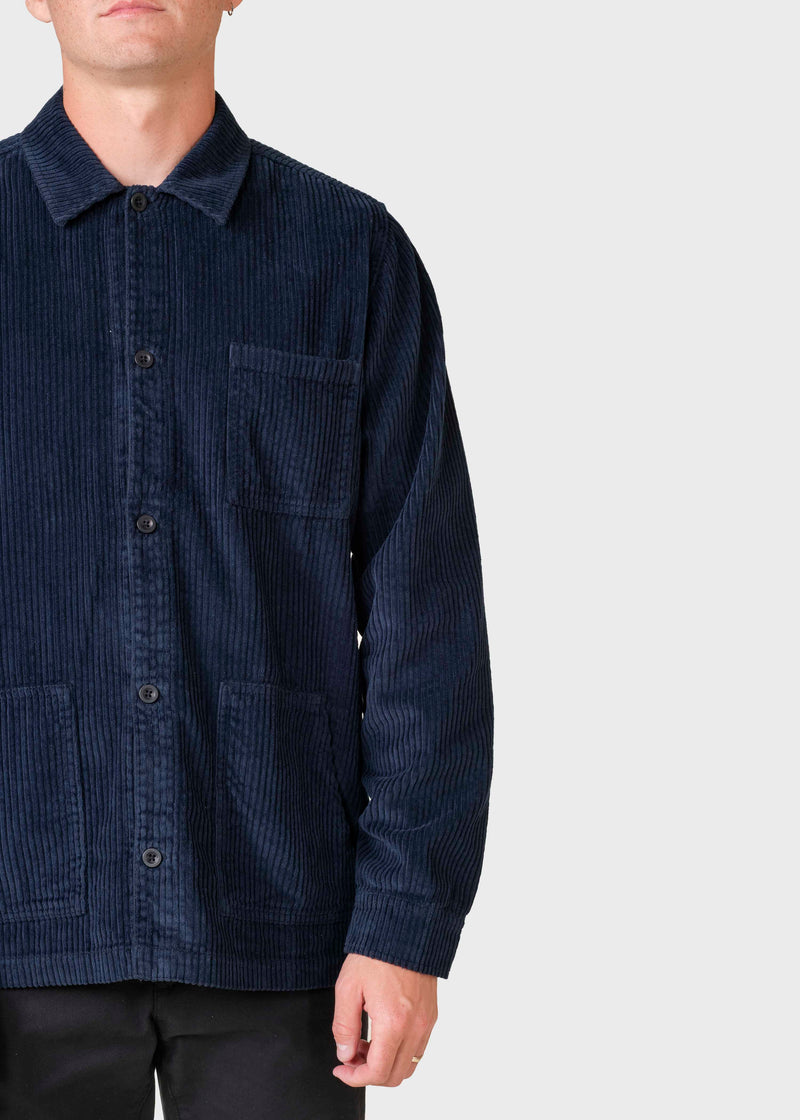 Klitmøller Collective ApS Jimmy cord overshirt Jackets Navy