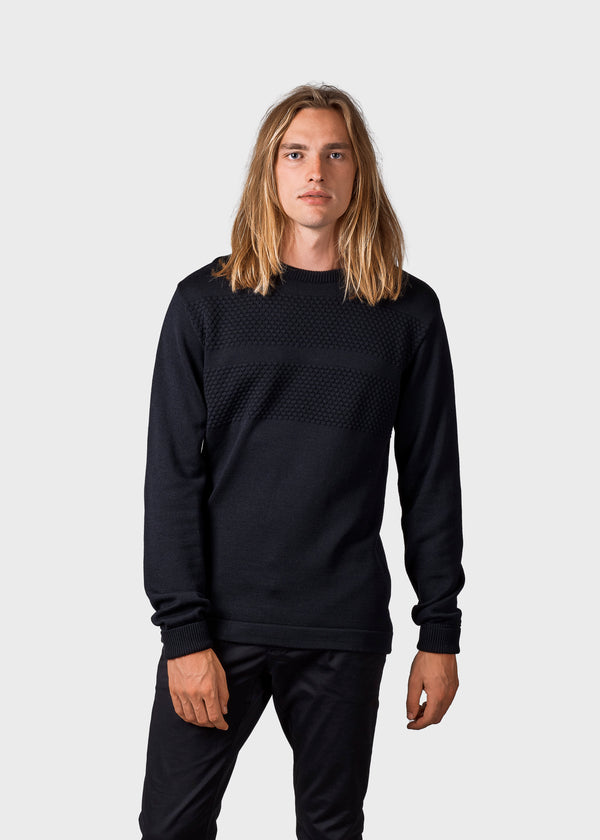 Klitmøller Collective ApS Johan knit Knitted sweaters Black