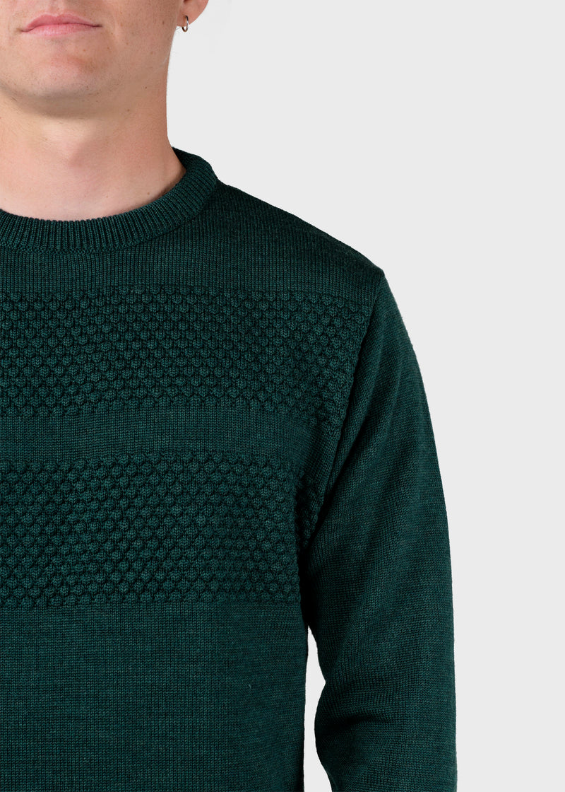 Klitmøller Collective ApS Johan knit Knitted sweaters Moss Green