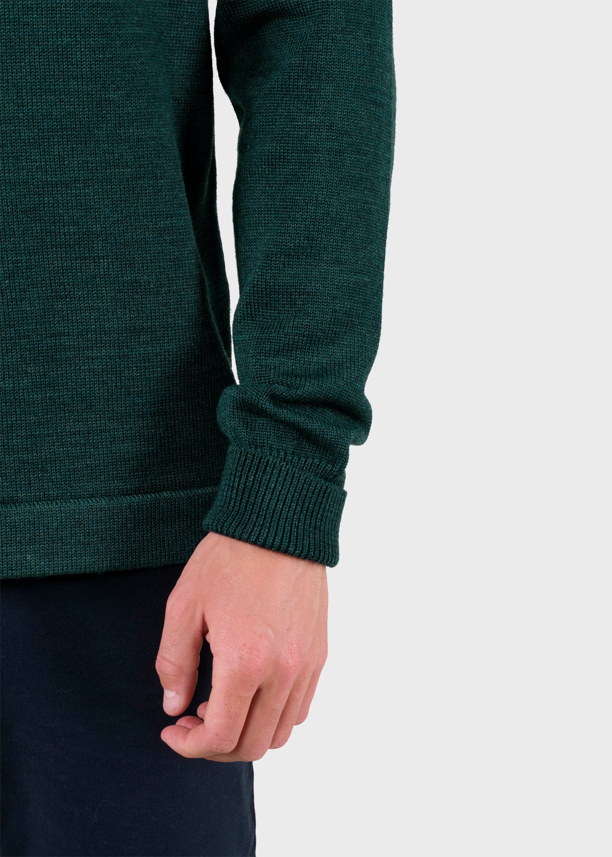 Klitmøller Collective ApS Johan knit Knitted sweaters Moss Green