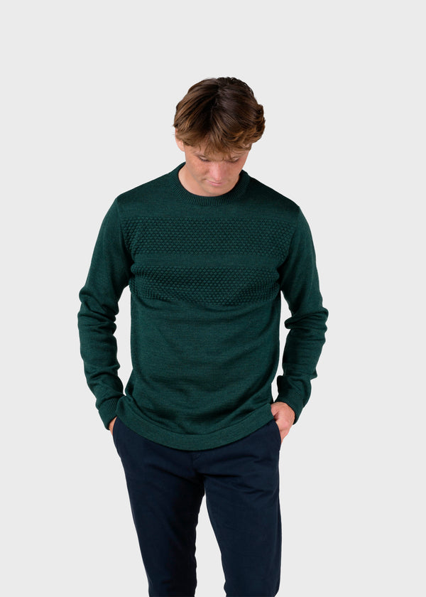 Klitmøller Collective ApS Johan knit Knitted sweaters Moss Green