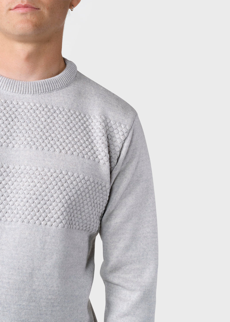 Klitmøller Collective ApS Johan knit Knitted sweaters Pastel grey