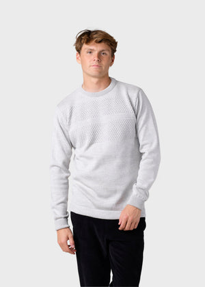 Klitmøller Collective ApS Johan knit Knitted sweaters Pastel grey