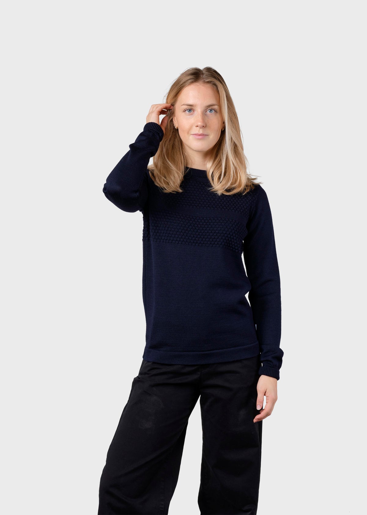 Klitmøller Collective ApS Johanne knit Knitted sweaters Navy