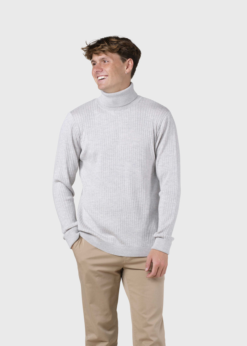 Klitmøller Collective ApS Jon knit  Knitted sweaters Pastel grey
