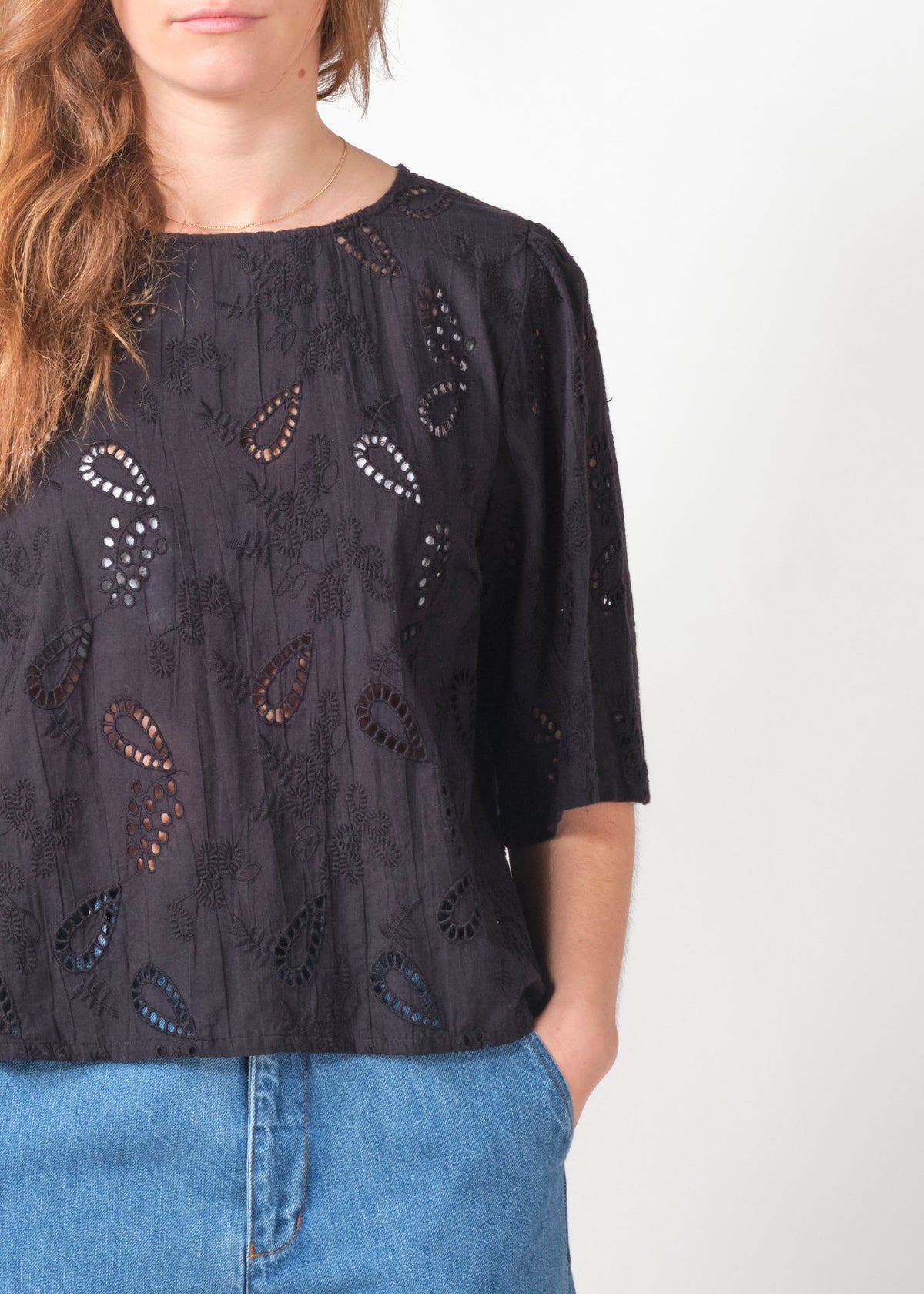 Klitmøller Collective ApS Jonna S/S blouse GOTS Shirts Black