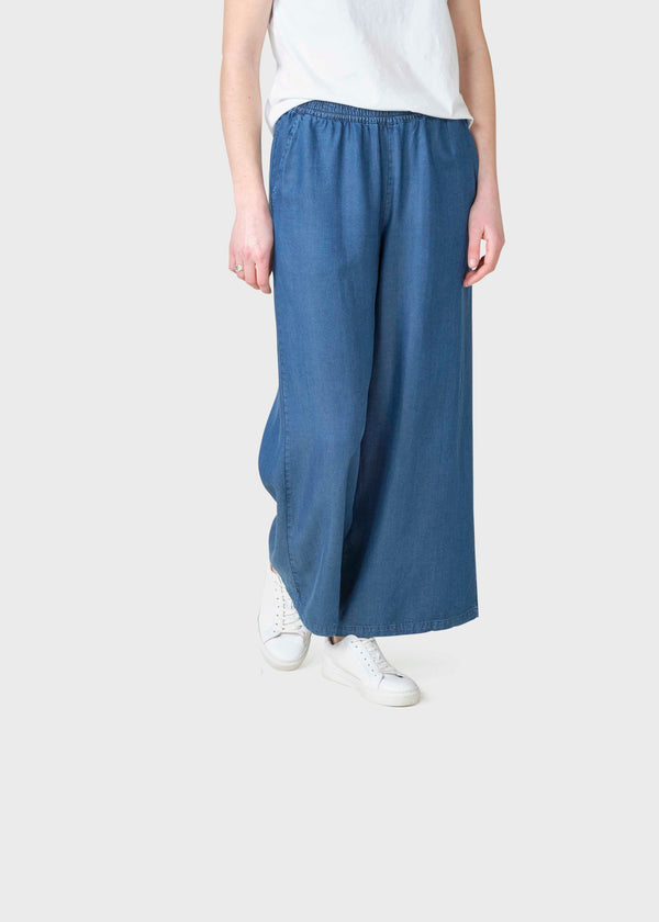 Klitmøller Collective ApS Kaja lyocell pants Pants Dark blue chambrey