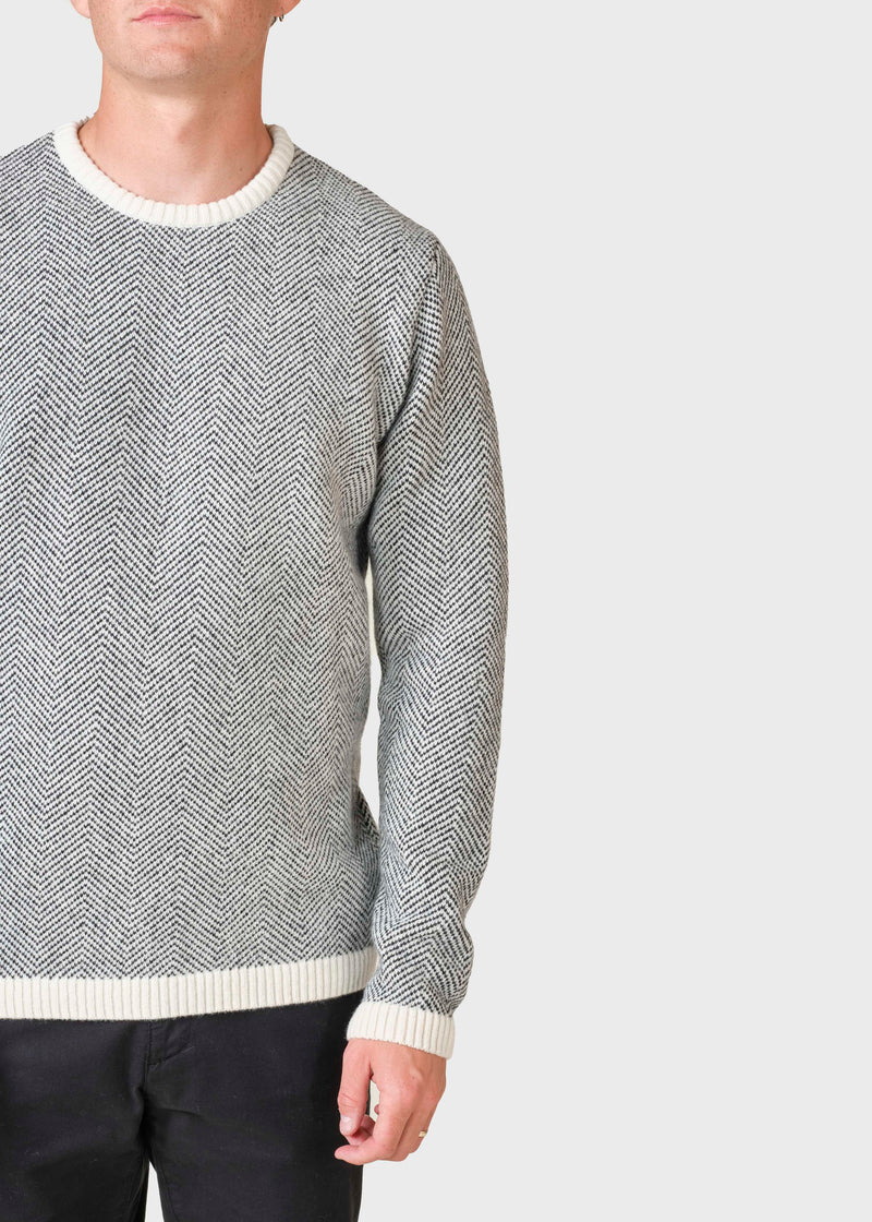 Klitmøller Collective ApS Keld knit Knitted sweaters Cream/black