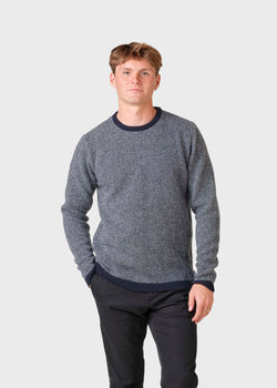 Klitmøller Collective ApS Keld knit Knitted sweaters Navy/cream