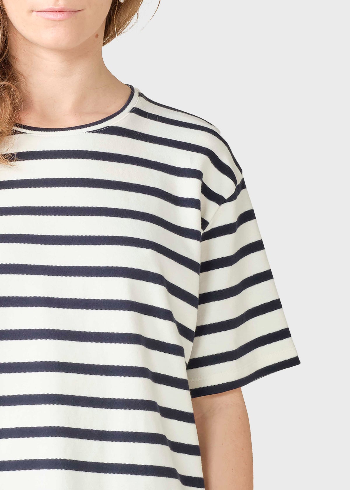 Klitmøller Collective ApS Kelly tee OCS T-Shirts Cream/navy