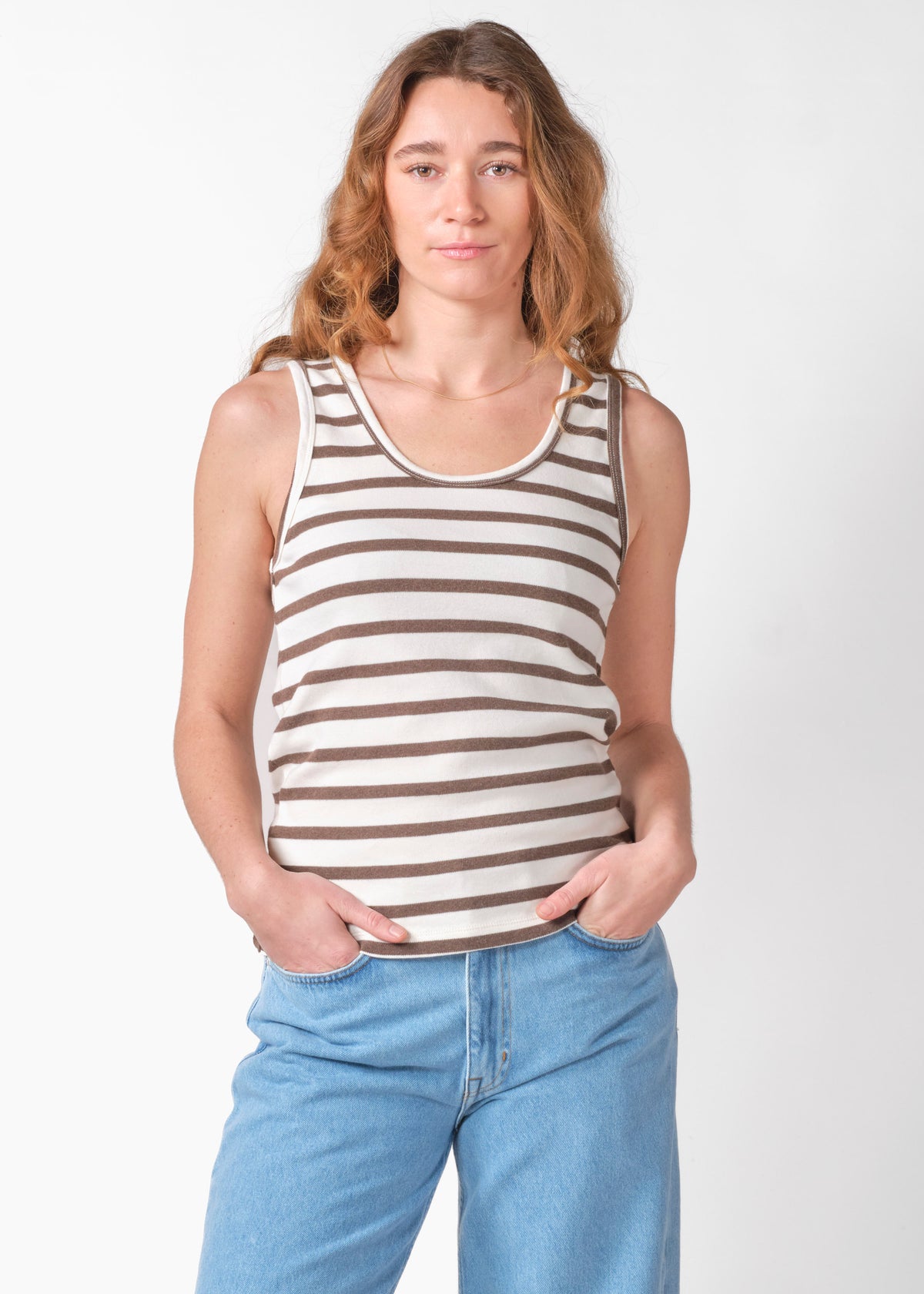 Klitmøller Collective ApS Kelly top OCS T-Shirts Cream/taupe