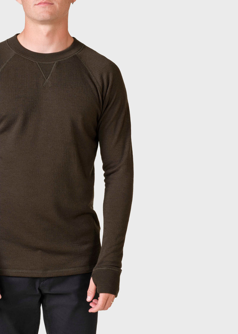 Klitmøller Collective ApS Knuth wool crew  Sweatshirts Olive