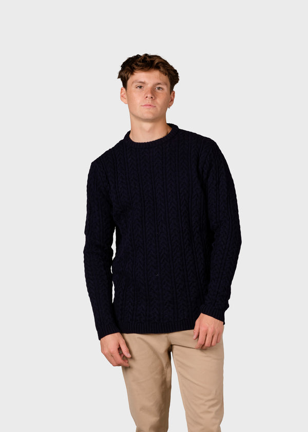 Klitmøller Collective ApS Kornelius knit Knitted sweaters Navy