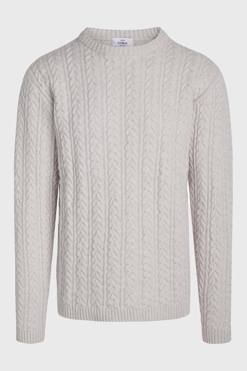 Klitmøller Collective ApS Kornelius knit Knitted sweaters Pastel grey