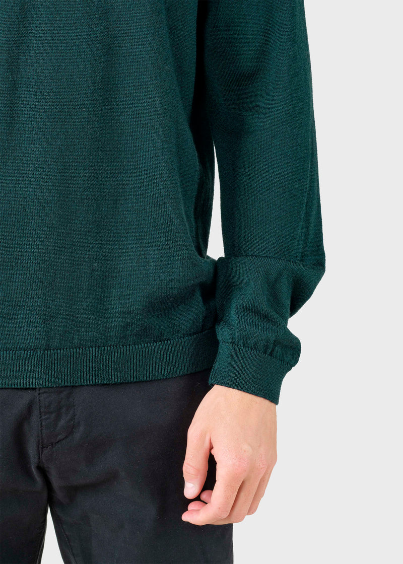 Klitmøller Collective ApS L/S Knit polo Knitted sweaters Olive