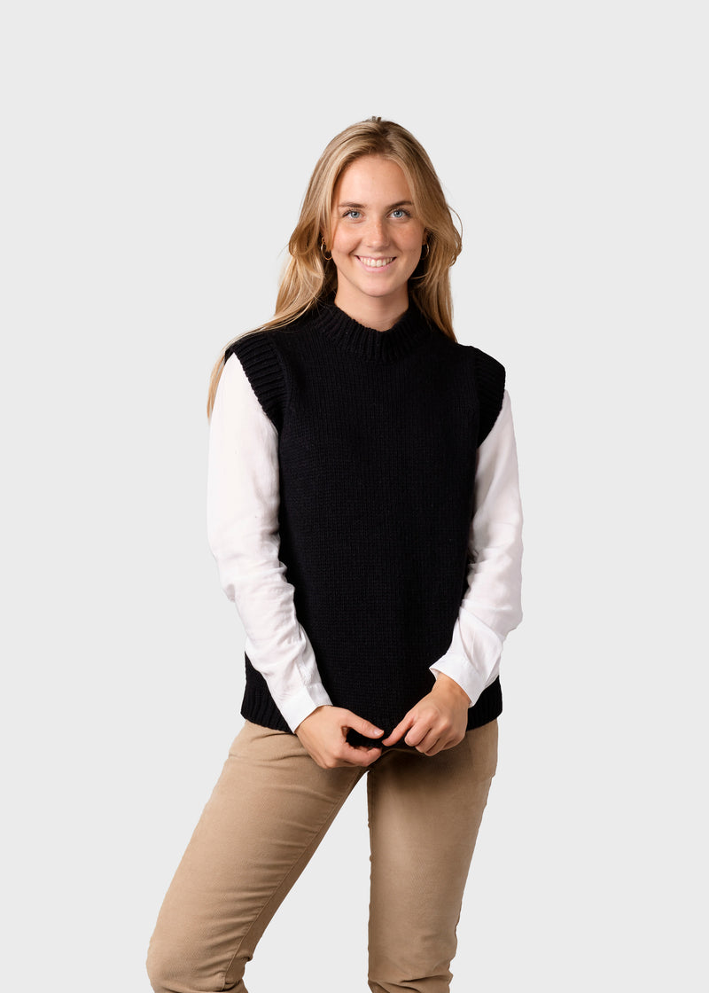 Klitmøller Collective ApS Leah knit vest Knitted sweaters Black